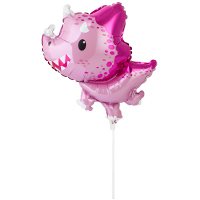 Шар мини фигура Динозавр розовый