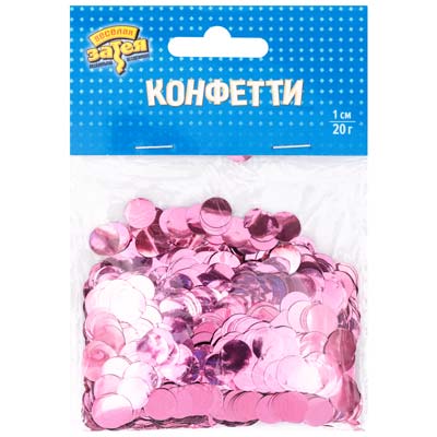 Конфетти Конфетти Круги фольг розовые 1см 20гр