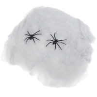 Вечеринка Хэллоуин Паутина белая с 2 пауками 1х1м 1501-4779