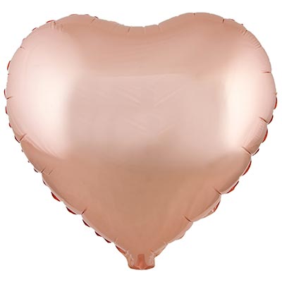 Шарики из фольги Шар СЕРДЦЕ 45см Металлик Rose Gold