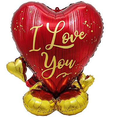 Шарики из фольги Шар напольный Сердце I LOVE YOU 61см
