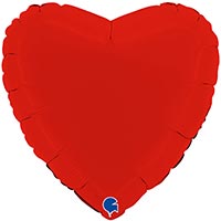 Шар Сердце 45см Пастель Matte Red