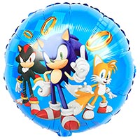 Шар круг 45см Ёжик Аниме синий и друзья