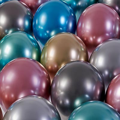 Шарики из латекса Шары Италия 36см Хром Shiny ассорти