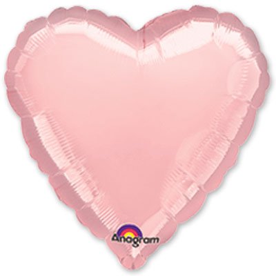 Шарики из фольги Шарик 45см сердце металлик Pearl Pink