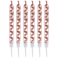 Свечи Цунами Розовое золото 10см 6шт