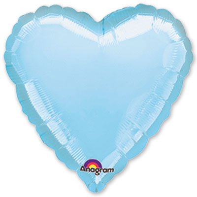 Шарики из фольги Шарик 45см сердце пастель Blue