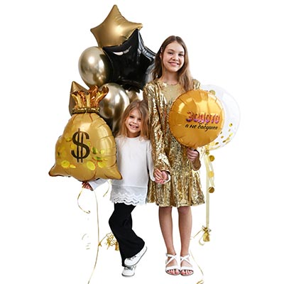 Шарики из фольги Шар фигура Мешок денежный Доллар