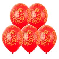 Шары 35см Золотые узоры (Хохлома, Пасха)