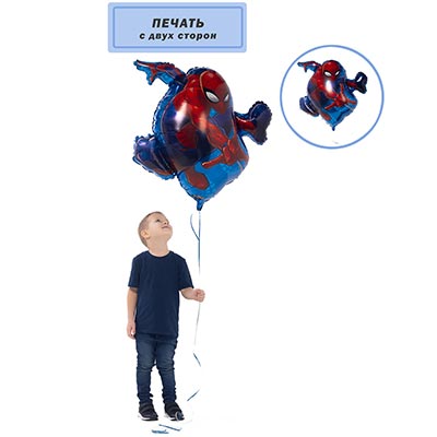 Шарики из фольги Шар фигура Человек паук в прыжке