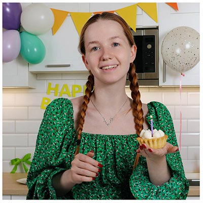 Свечи для торта Свечи Спирали с подст Фиолет 6см 12шт