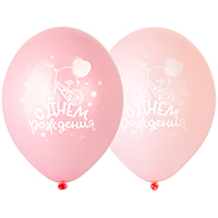 Шары 36см Деньрождения Велосипед розовый