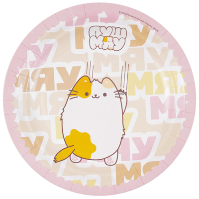 Тарелки Тарелка МЯУ кошечка ПушМяу 18см 6шт
