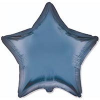 Шар звезда 45см Сатин Steel Blue