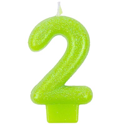 Свечи-цифры Свеча -цифра Блеск "2" 7,6 см