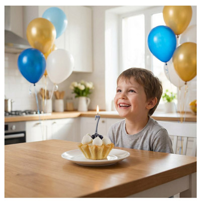 Свечи-цифры Свеча-цифра "7" Элегант Серебро 5см