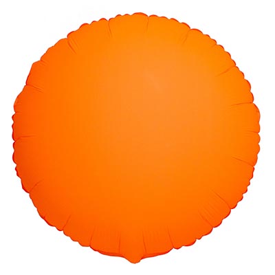 Шарики из фольги Шар круг 45см Неон оранжевый
