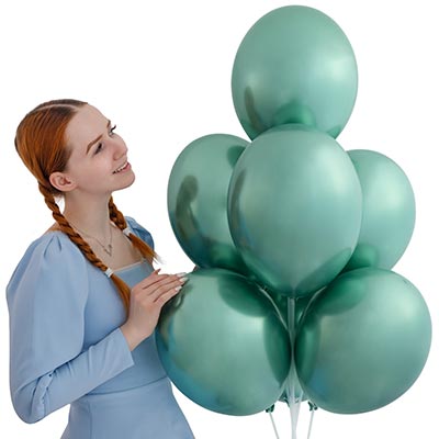 Шарики из латекса Шарик 32см, цвет 603 Хром Green
