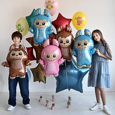 Шарики из фольги Шар фигура Монстрик зубастый