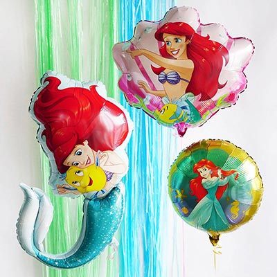 Шарики из фольги Шар фигура Русалочка Ариэль ракушка