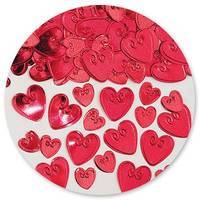Конфетти Сердца с вензелем красн 14гр