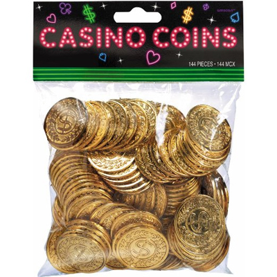 Монеты Казино золотые 144 штуки