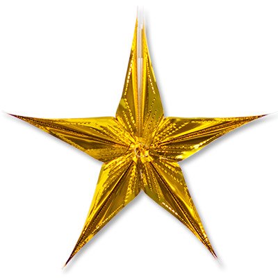 Фигура Звезда фольгированное золото 30см