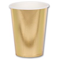 Золотая Стаканы фольгированый золотой 6шт 1502-3087