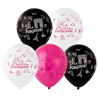 Шары 30см С ДР Париж