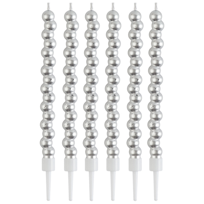 Серебряная Свечи Пузыри серебро 12см 6шт 1502-6726