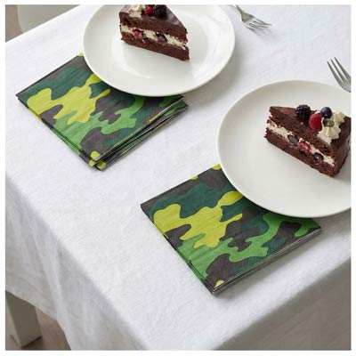 Салфетки Салфетки Камуфляж 33 см, 12 штук