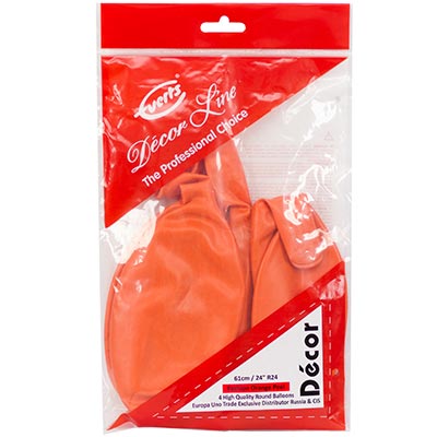 Шарики из латекса Шар оранжевый 61см, 230 Orange Peel