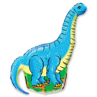 Шарики из фольги Шар фигура Динозавр голубой