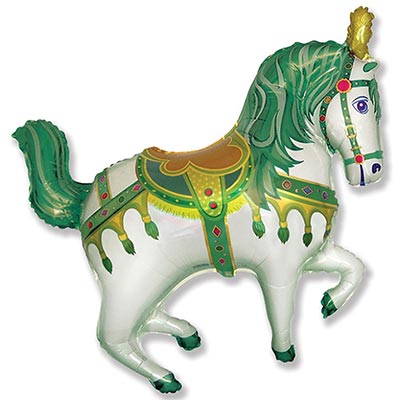 Мини Фигура Лошадь цирковая зеленая