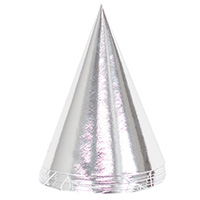 Колпаки блестящие серебряные, 6шт