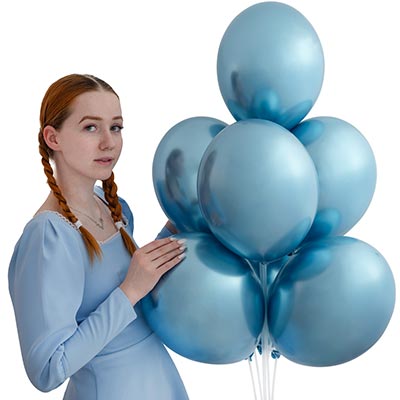 Шарики из латекса Шарик 32см, цвет 605 Хром Blue