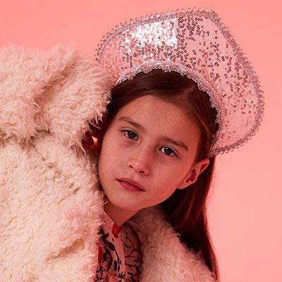 Головные уборы Кокошник-Ободок пайетки серебряный