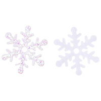 Снежинка Снежинки белые перламутр 2см 300шт 1501-6844