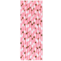 Детские Грёзы Трубочки для коктейля Грезы розовые 12шт 1502-5088