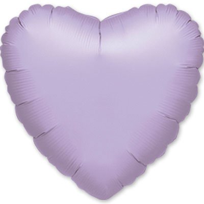 Шарики из фольги Шарик 45см сердце пастель Lilac