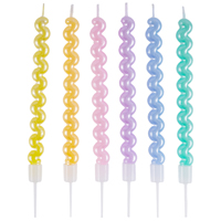 Свечи Локоны Пастель перламутр 10см 6шт