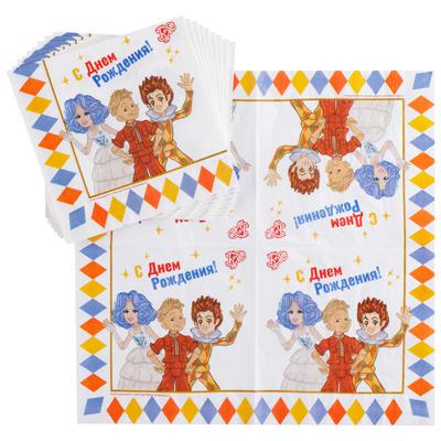 Салфетки Салфетка С ДР Буратино 33см 12шт