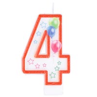 Свеча-цифра "4" Шары 7см
