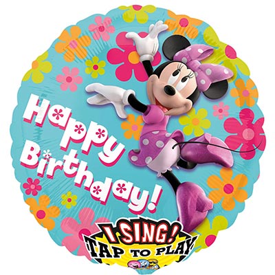Шар Музыкальный Happy Birthday Минни