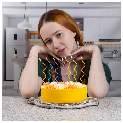 Свечи для торта Свечи для торта Спираль Неон 13см 12шт