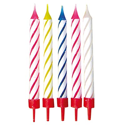 Торт Свечи для торта с подст 8,5см 12шт 1502-0182