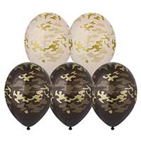 Камуфляж Шары 35см с рис. Камуфляж черный,бежевый 1103-3282