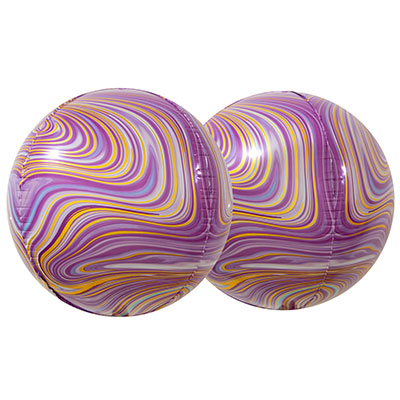 Шар 3D СФЕРА 40см Мрамор Purple