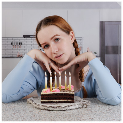 Свечи для торта Свечи Градиент бел/золот перлам 8см 6шт