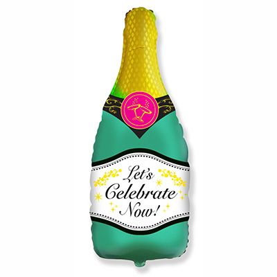 Шарики из фольги Шар фигура Бутылка шампанского